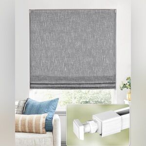Elegant Gray Roman Shade